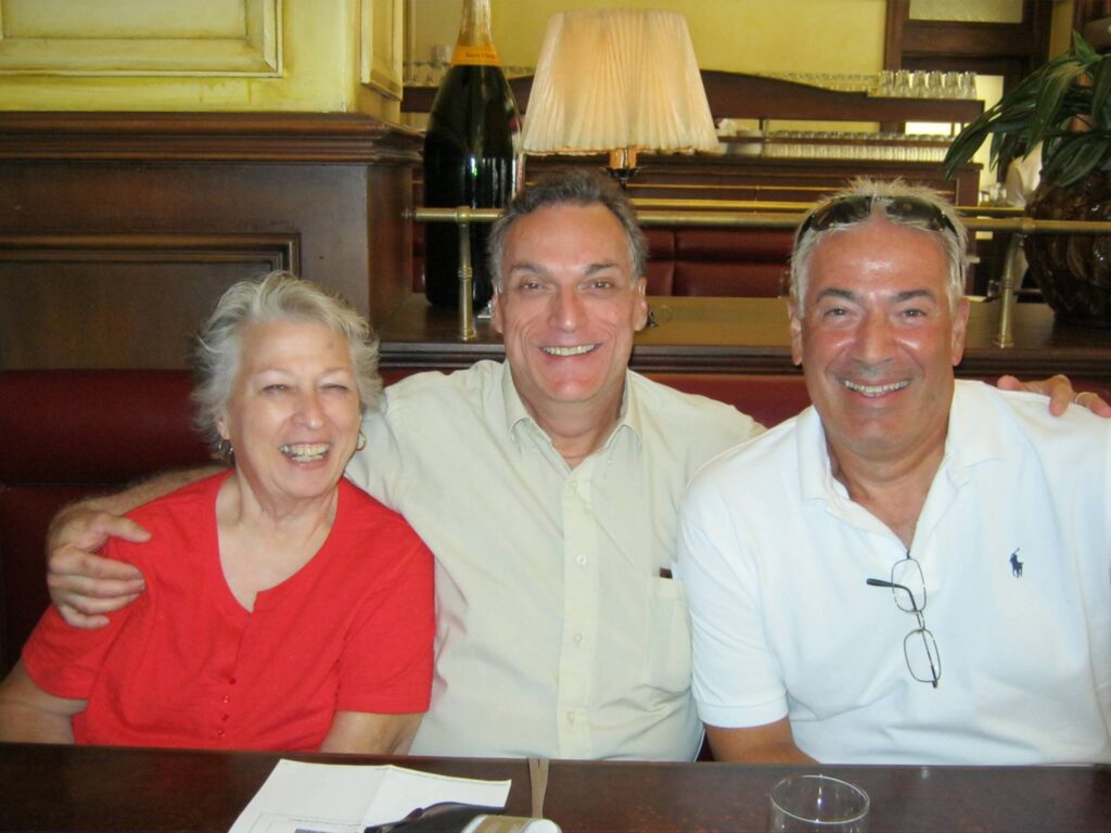 Michael&#039;s late sister, Rita, and his college roommate Don in 2012 in Philadelphia.